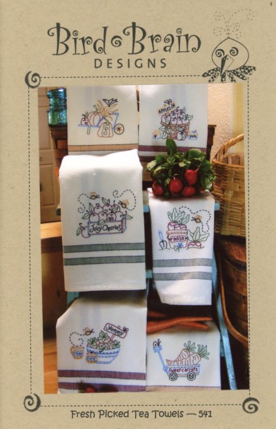 Fresh Picked Tea Towel Embroidery Patterns