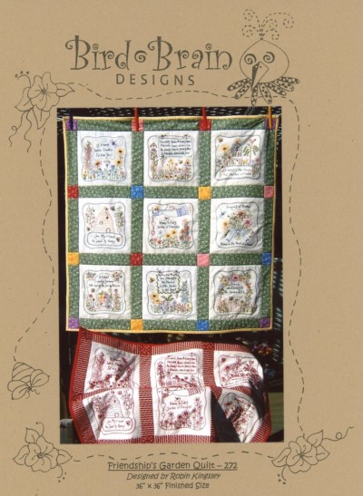Friendship S Garden Quilt Pattern Embroidery Patterns By Bird Brain Designs