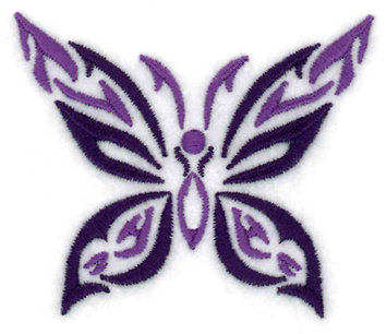 purple tribal butterfly