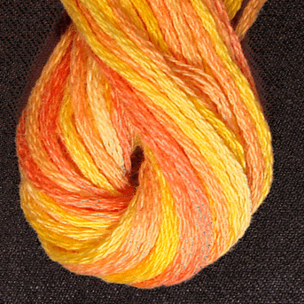 Valdani Variegated 6 Ply Skeins / V1 Orange Blossom