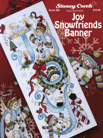 Joy Snowfriends Banner Cross Stitch Pattern