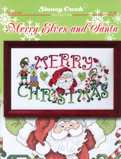 Merry Elves And Santa Cross Stitch Pattern