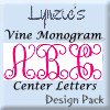 Vine Monogram Center Letters