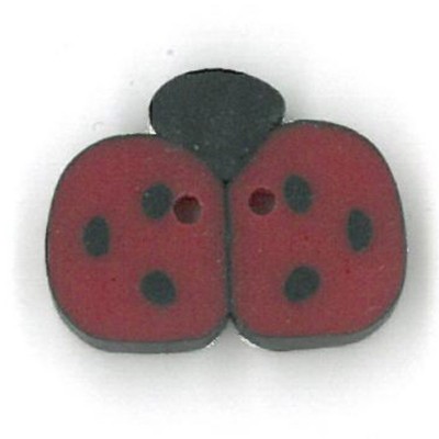 Small Red Ladybug Button