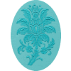 Whitework 2 Oval Floral, small