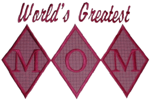 World's Greatest Mom Applique