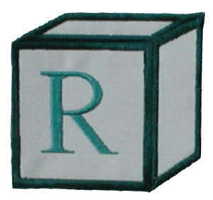 Right Baby Block Letter R