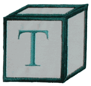 Right Baby Block Letter T