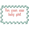Quilt Label - For New Baby Girl