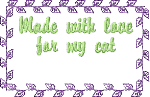 Quilt Label - For My Cat