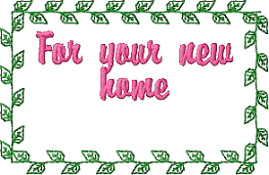 Quilt Label - For New Home