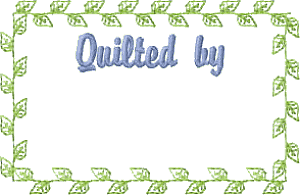 Quilt Label - Quilted By