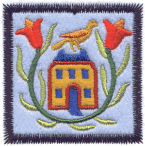 Folkart Home & Bird Appliqué (large)