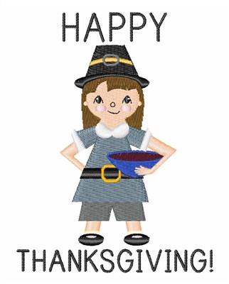 Happy thanksgiving embroidery