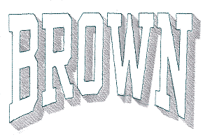 Brown Shadow Lettering