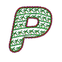 Letter P (palm trees)