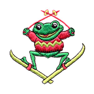 Happy Ski Frog
