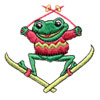 Happy Ski Frog