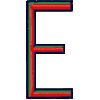 Art Deco 4 Letter E (large)