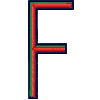 Art Deco 4 Letter F (large)
