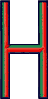 Art Deco 4 Letter H (large)