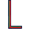 Art Deco 4 Letter L (large)