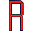 Art Deco 4 Letter R (large)