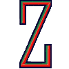 Art Deco 4 Letter Z (large)