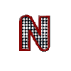 Art Deco 1 Letter N Small