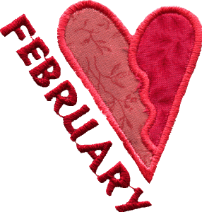 Rustic Heart with February Lettering