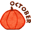 Rustic Pumpkin with October Lettering