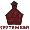 Rustic Schoolhouse with September Lettering