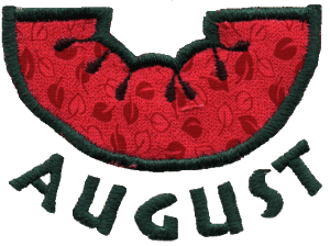 Rustic Watermelon with August Lettering