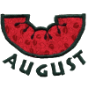 Rustic Watermelon with August Lettering