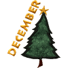 Rustic Pine Tree with December Lettering