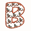 Bluebird Monogram Letter B
