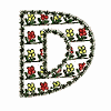 Flowers Monogram, Letter D