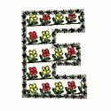 Flowers Monogram, Letter E