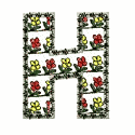 Flowers Monogram, Letter H