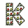 Flowers Monogram, Letter K