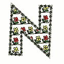 Flowers Monogram, Letter N