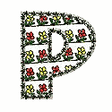 Flowers Monogram, Letter P