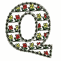 Flowers Monogram, Letter Q