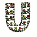 Flowers Monogram, Letter U