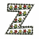 Flowers Monogram, Letter Z