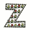 Flowers Monogram, Letter Z