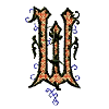 Gothic 2 Letter W, larger