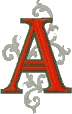 Gothic 5 letter A Larger