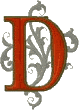 Gothic 5 letter D Larger