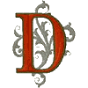 Gothic 5 letter D Larger
